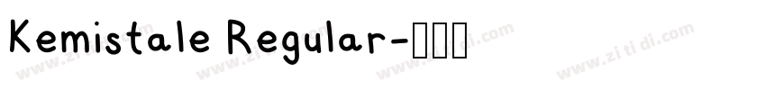 Kemistale Regular字体转换